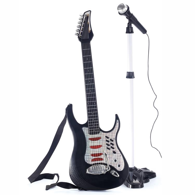 A-One Brand - MUSIC Elgitarr med Mikrofon och Stativ