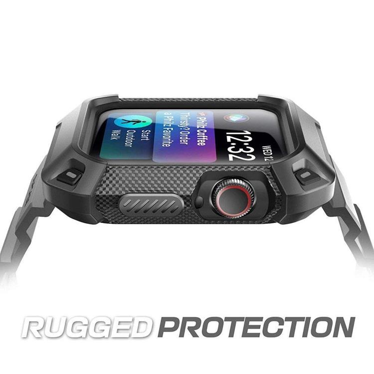 SupCase - Supcase Apple Watch 4/5/6/7/SE (44/45mm) Armband Unicorn Beetle Pro - Svart