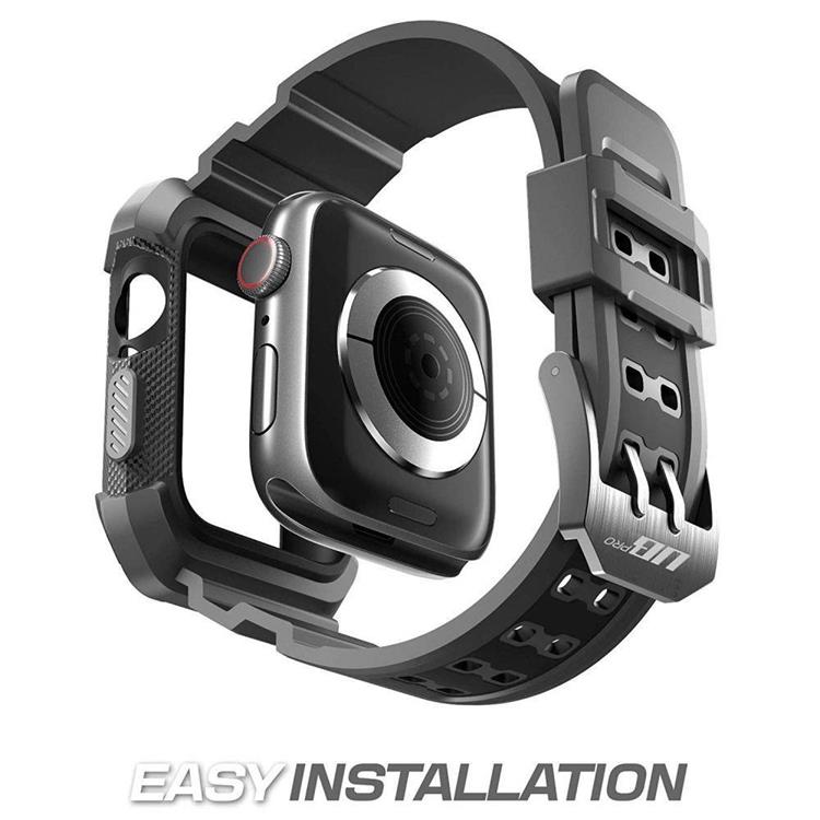 SupCase - Supcase Apple Watch 4/5/6/7/SE (44/45mm) Armband Unicorn Beetle Pro - Svart