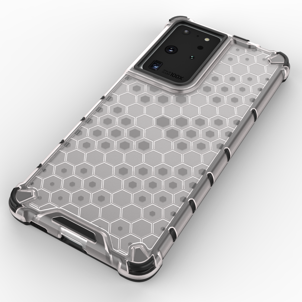 A-One Brand - Galaxy S22 Ultra Skal Honeycomb Armored - Transparent