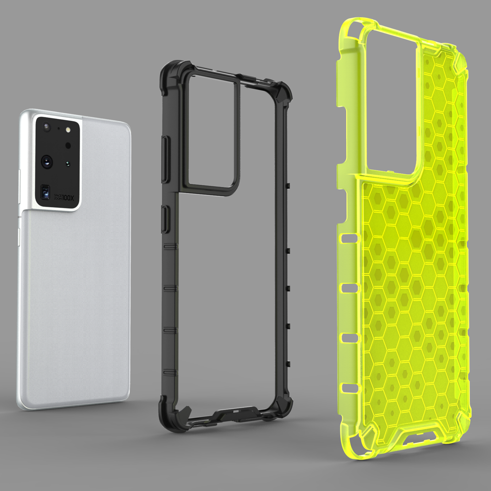 A-One Brand - Galaxy S22 Ultra Skal Honeycomb Armored - Transparent