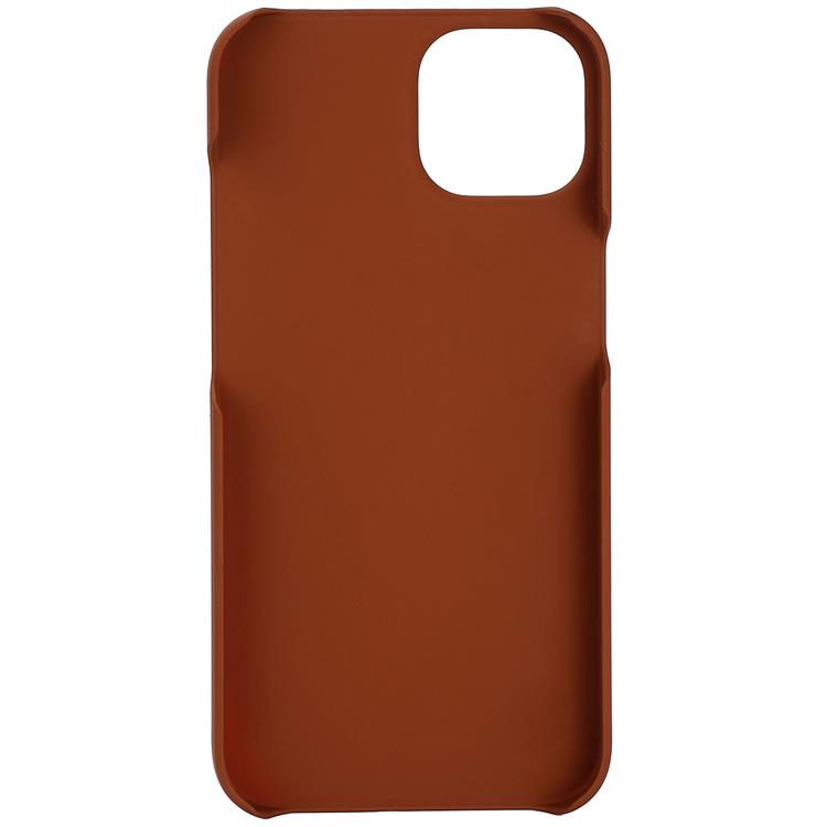 Krusell - KRUSELL iPhone 14 Skal Korthållare Äkta Läder - Cognac