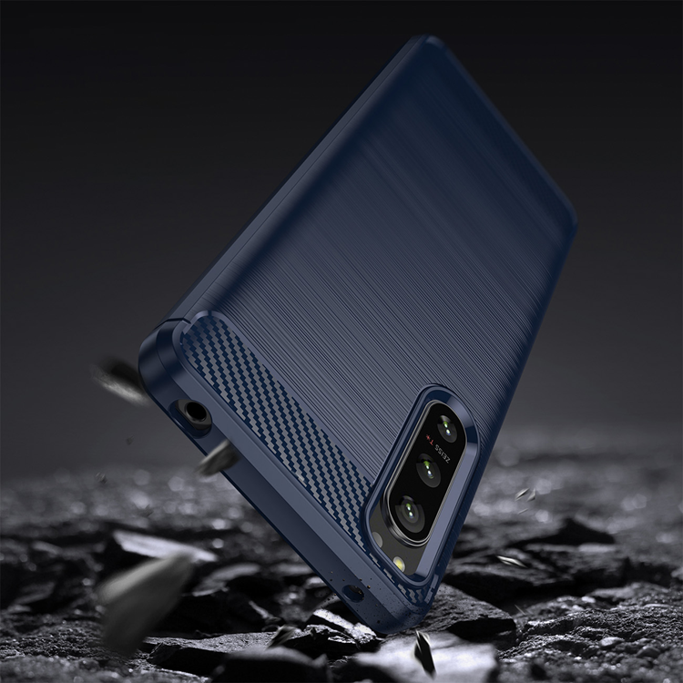 A-One Brand - Sony Xperia 5 IV Skal Carbon Silicone Flexible - Svart