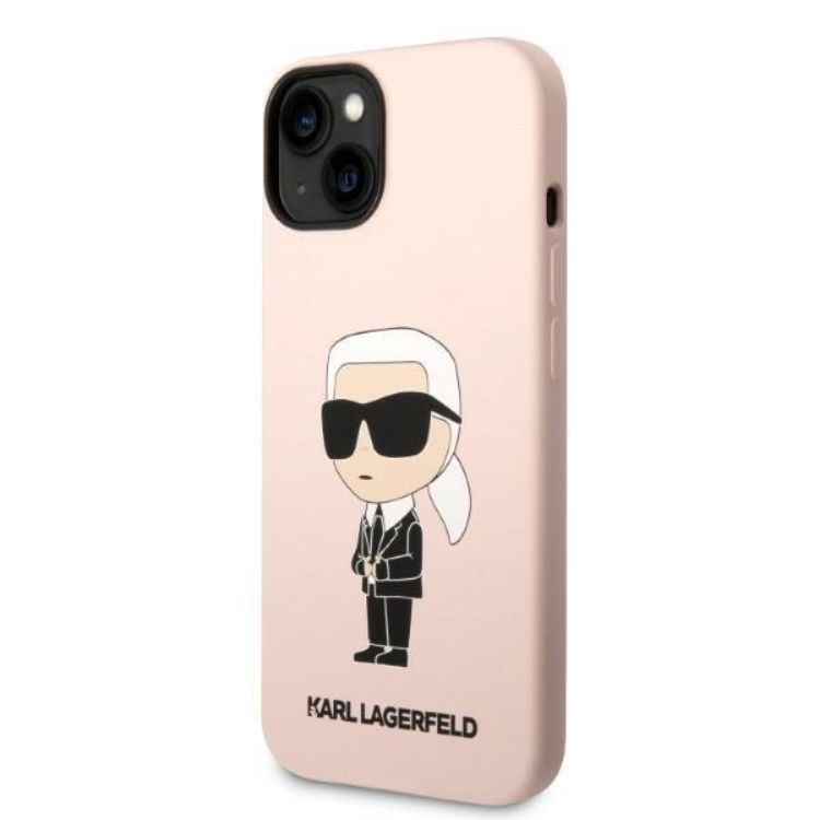 KARL LAGERFELD - Karl Lagerfeld iPhone 14 Skal Silicone Ikonik - Rosa