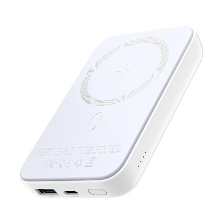 Joyroom - Joyroom MagSafe Powerbank 10000mAh 20W Qi Trådlös Laddare 15W - Vit