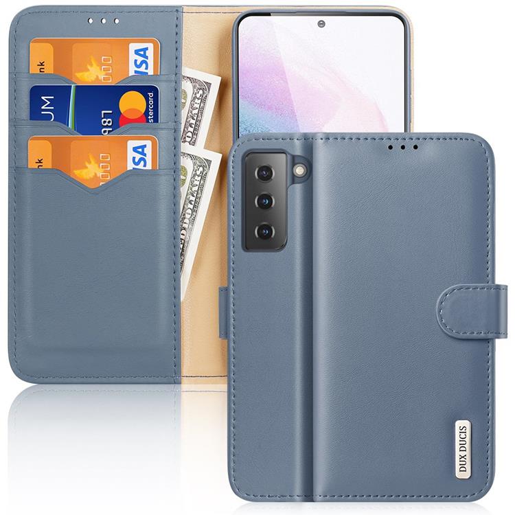 UTGÅTT - Dux Ducis Äkta Läder Fodral Galaxy S21 Plus 5G - Blå