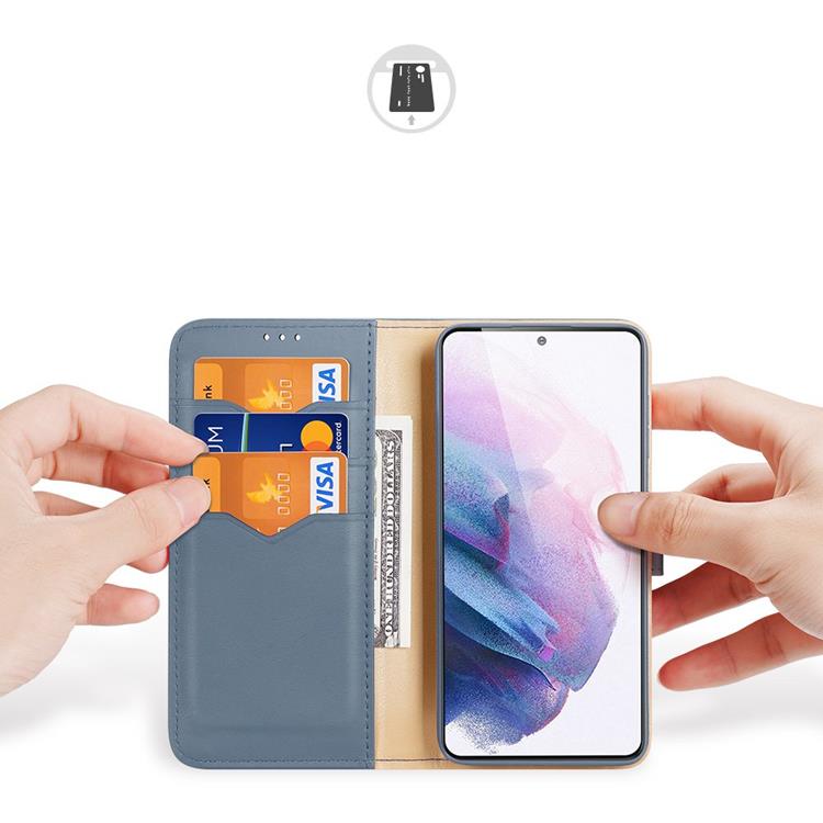 UTGÅTT - Dux Ducis Äkta Läder Fodral Galaxy S21 Plus 5G - Blå