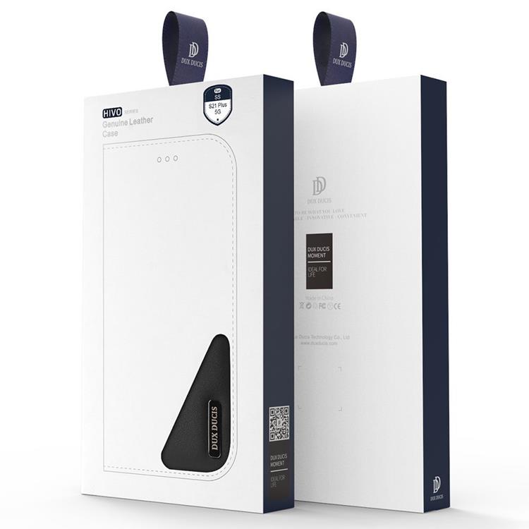 UTGÅTT - Dux Ducis Äkta Läder Fodral Galaxy S21 Plus 5G - Blå