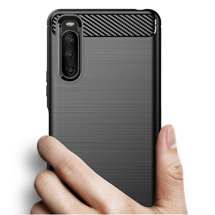 A-One Brand - Sony Xperia 10 III Skal Carbon Flexible - Svart