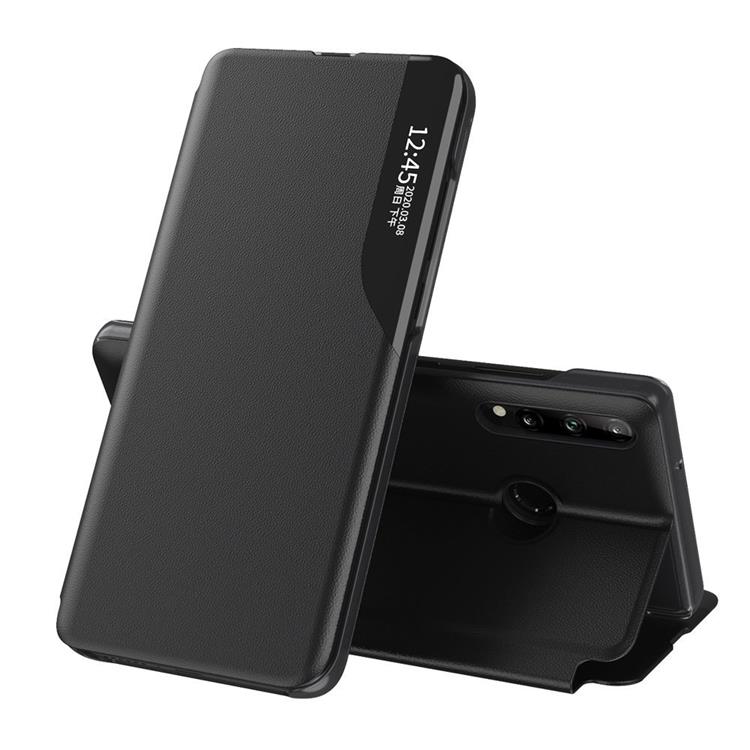 Ruhtel - Eco Leather View Fodral Huawei P40 Lite E - Svart