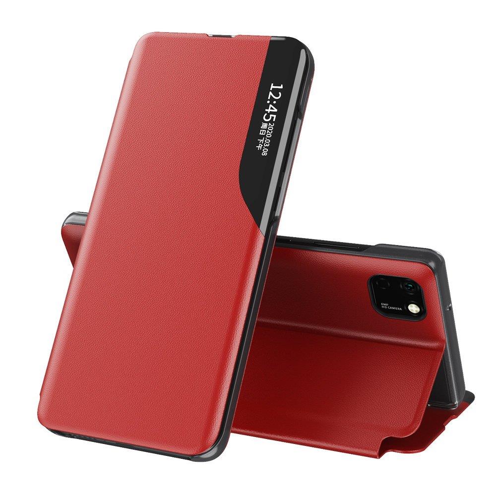 Ruhtel - Eco Leather View Fodral Huawei Y6p / Honor 9A - Röd