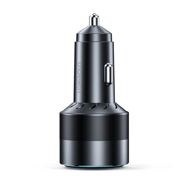 Choetech - Choetech Fast Billaddare USB-A Till 2x USB-C 130W - Svart