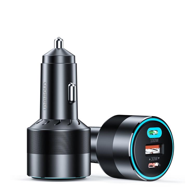 Choetech - Choetech Fast Billaddare USB-A Till 2x USB-C 130W - Svart