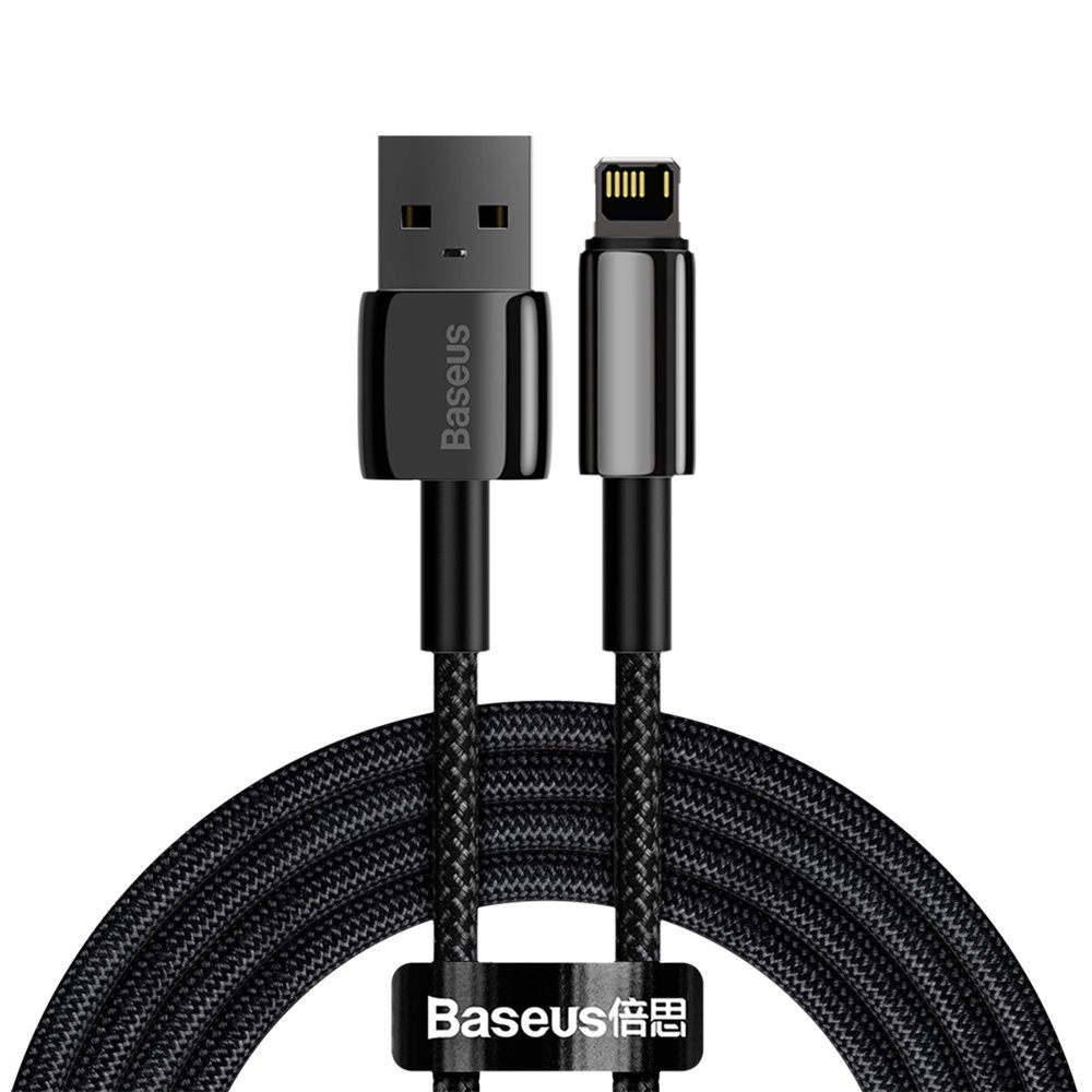 BASEUS Baseus Tungsten Lightning USB Kabel 2 m - Svart 