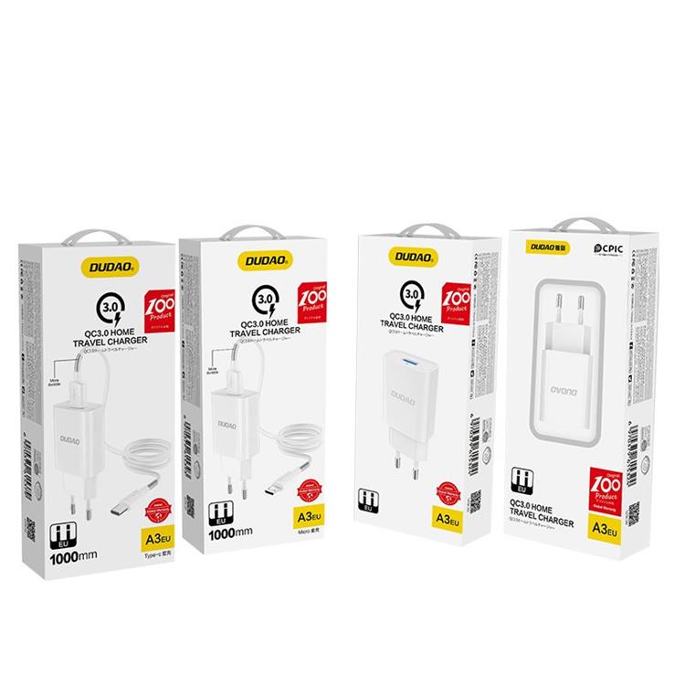 Dudao - Dudao EU Home Travel Väggladdare USB 5V/2.4A - Vit