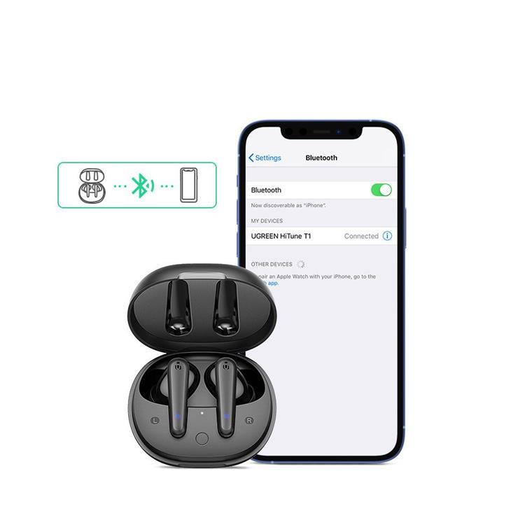 Ugreen - Ugreen TWS HiTune T1 Bluetooth Trådlös Hörlurar - Svart