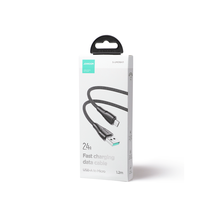 Joyroom - Joyroom Surpass USB A Till Micro USB Kabel 2m - Svart