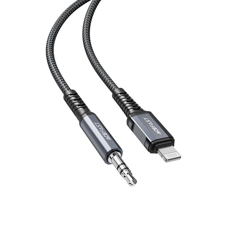 Acefast - Acefast MFI Ljud Lightning 3.5 mm Mini Jack Kabel 1.2m - Grå