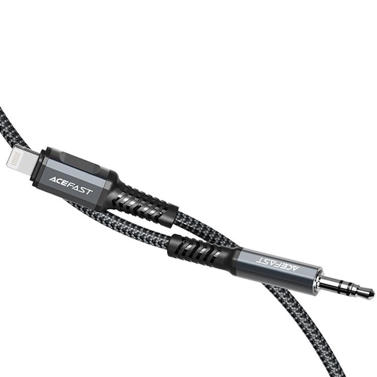 Acefast - Acefast MFI Ljud Lightning 3.5 mm Mini Jack Kabel 1.2m - Grå