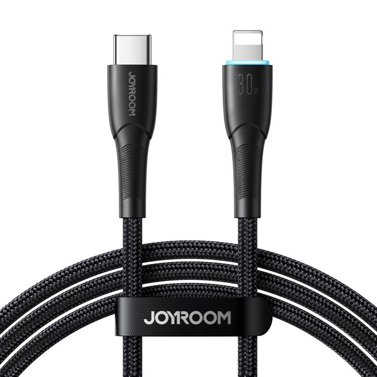 Produktfoto för Joyroom USB-C till Lightning-kabel Snabbladdning 30W, 1m - Svart