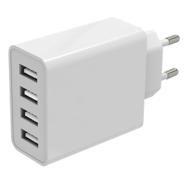 Xtrememac - XtremeMAC Väggladdare 4 USB Portar 12W - Vit