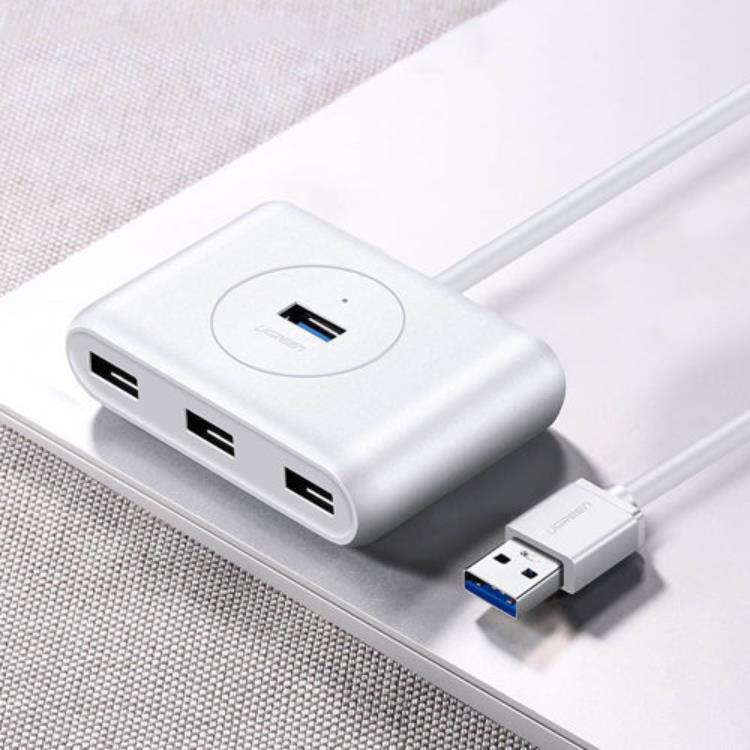 Ugreen - Ugreen Multifunktionell USB HUB USB-C Kabel 1m - Vit