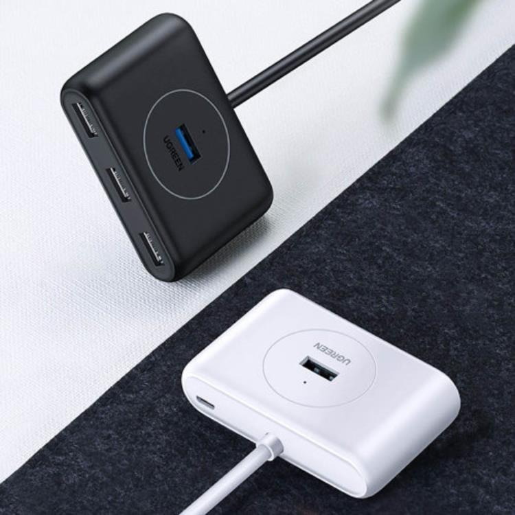 Ugreen - Ugreen Multifunktionell USB HUB USB-C Kabel 1m - Vit
