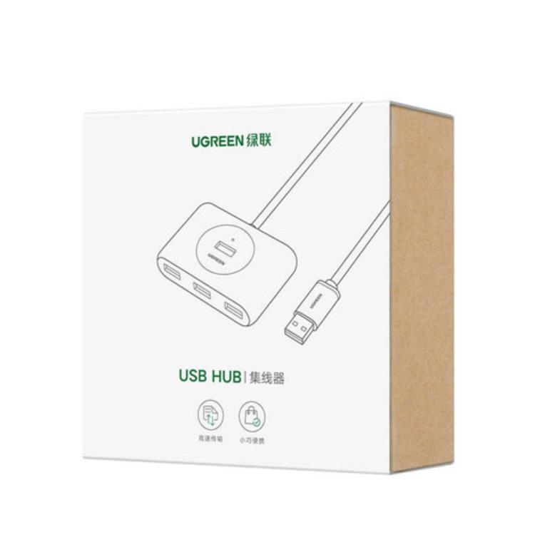 Ugreen - Ugreen Multifunktionell USB HUB USB-C Kabel 1m - Vit
