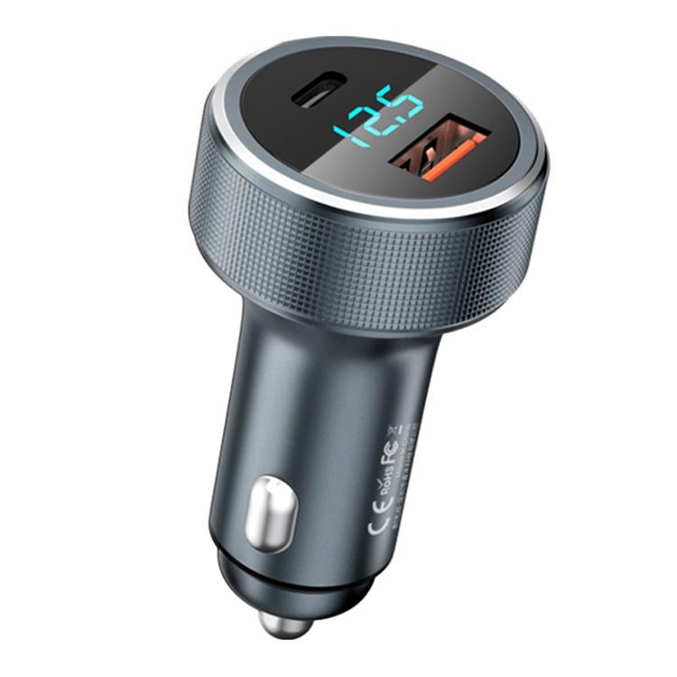 UTGÅTT - REMAX Billaddare 58.5W USB Till USB-C - Silver