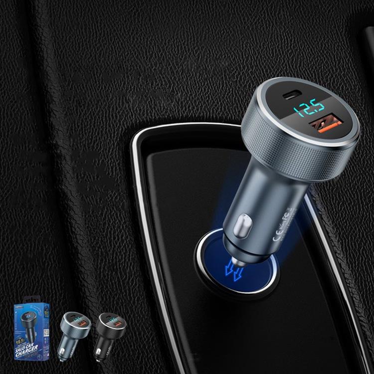 UTGÅTT - REMAX Billaddare 58.5W USB Till USB-C - Silver