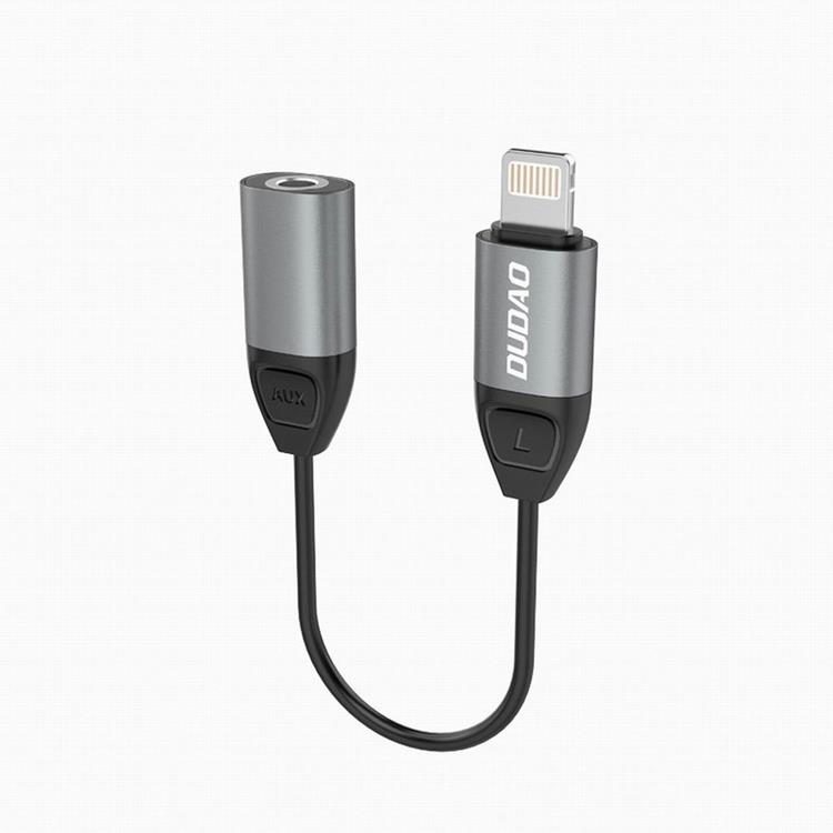 Dudao - Dudao Adapter Lightning 3.5mm Mini jack - Grå