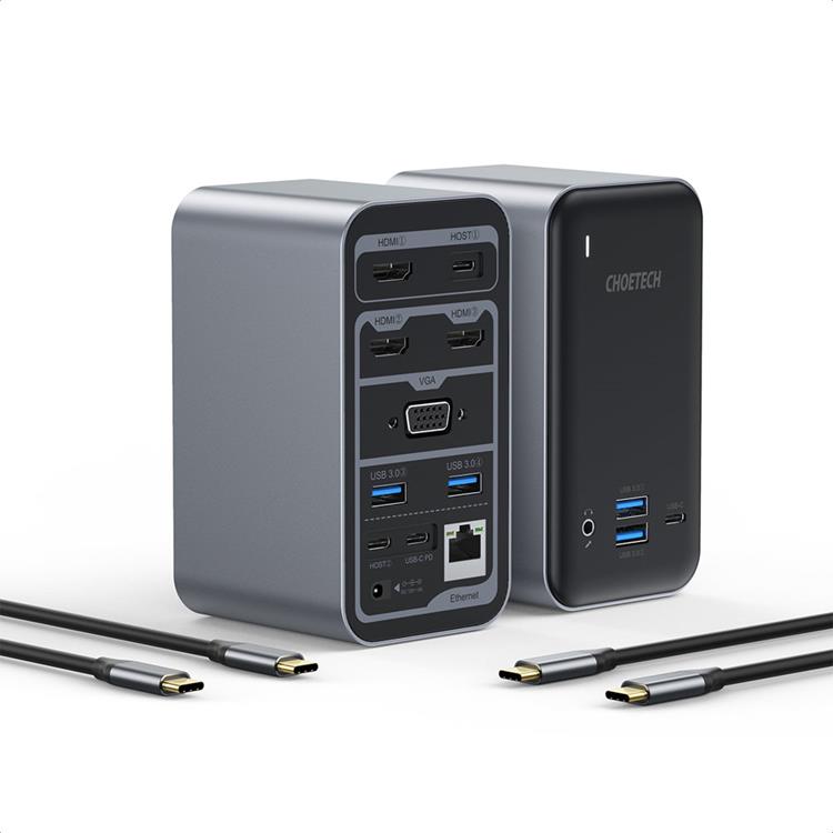 Choetech - Choetech PD 15in1 Multifunktionell HUB Typ-C 100W - Grå