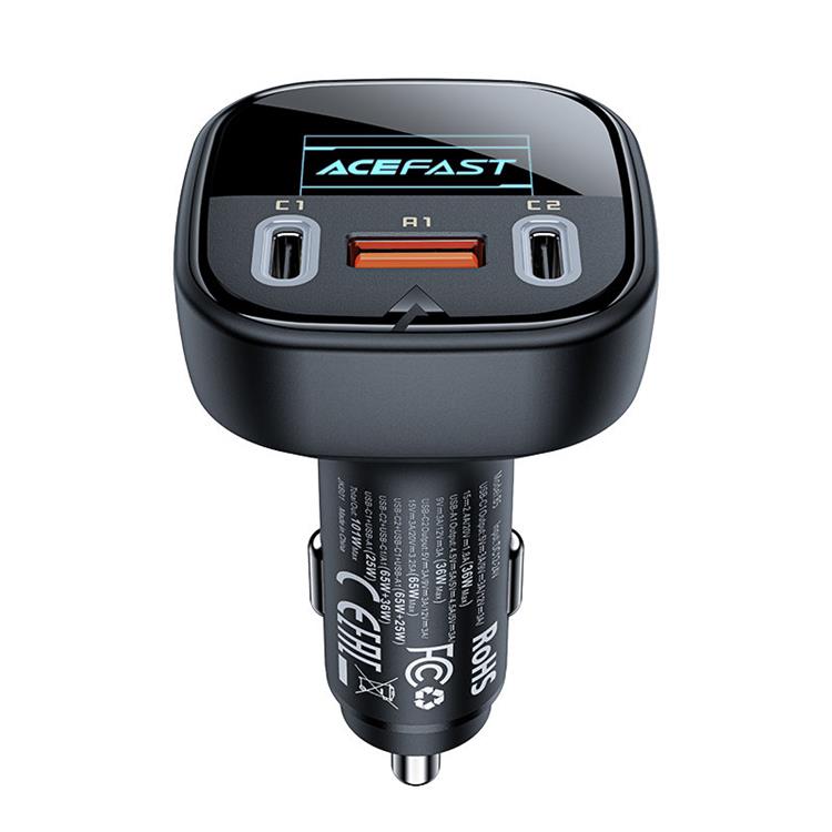 Acefast - Acefast Power Billaddare 101W USB Till 2x Typ-C - Svart