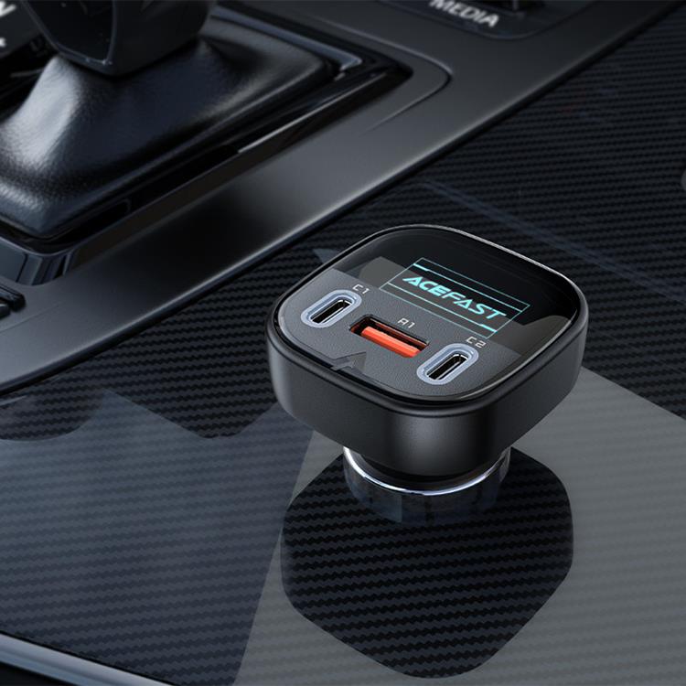 Acefast - Acefast Power Billaddare 101W USB Till 2x Typ-C - Svart