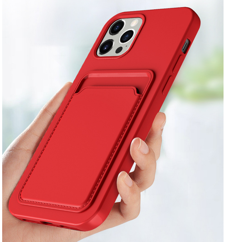 OEM - iPhone 11 Skal med Kortfack - Rödbrun