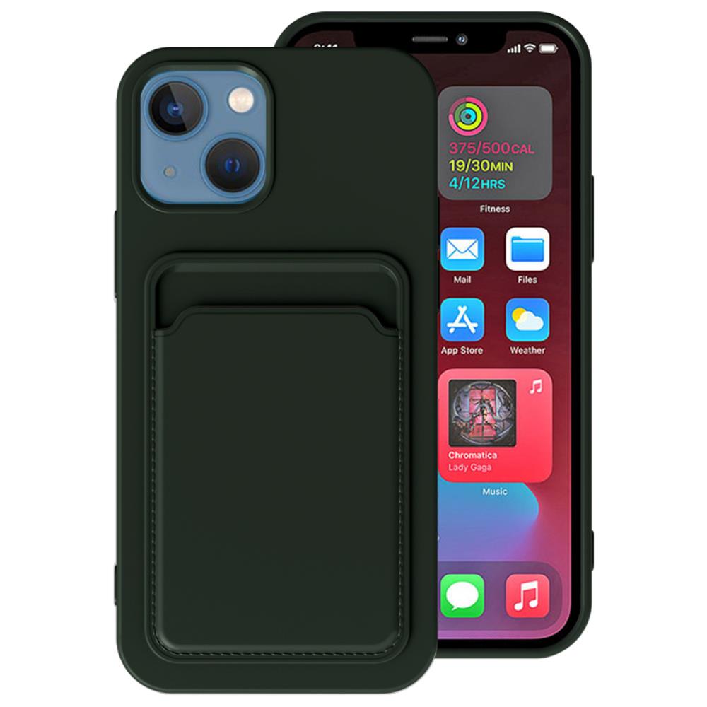 OEM - iPhone 12 / iPhone 12 Pro Skal med Kortfack - Grön