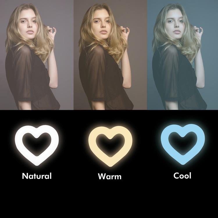 LogiLink - LOGILINK Ring light Hjärtform RGB med bordsstativ