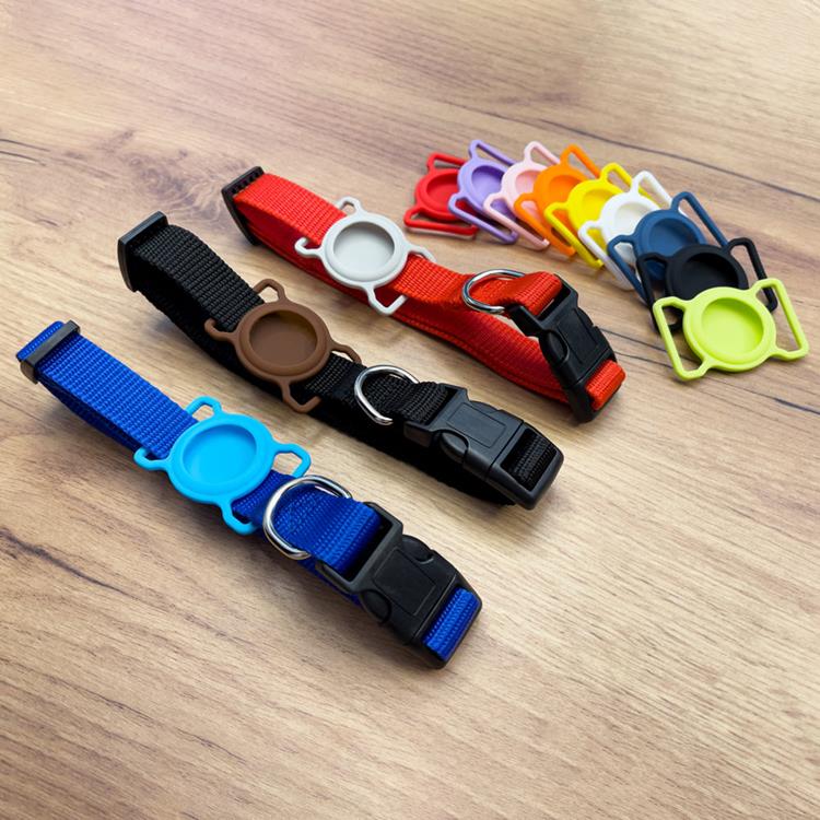 A-One Brand - Silicone Pet Dog Cat Collar Skal Apple AirTag - Orange