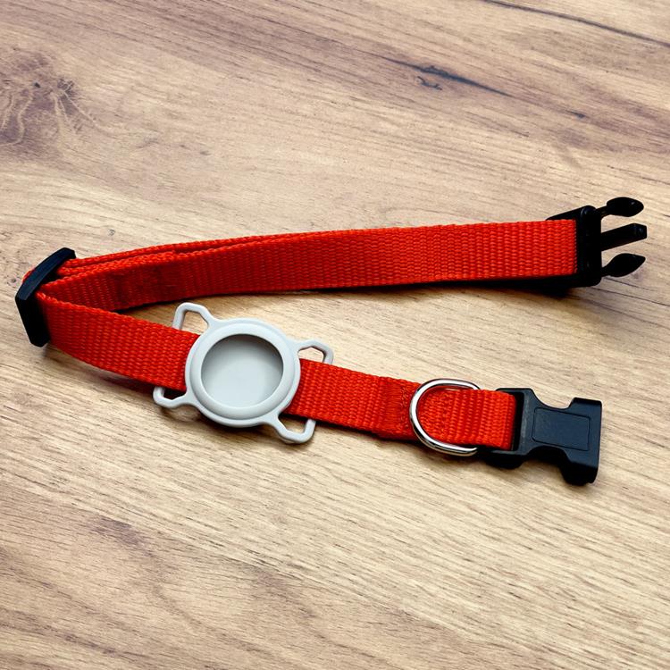 A-One Brand - Silicone Pet Dog Cat Collar Skal Apple AirTag - Orange