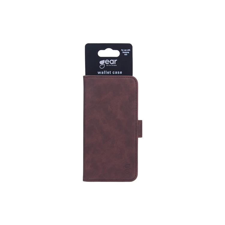 GEAR - GEAR Nubuck PU Mobilfodral Galaxy S22 - Brun