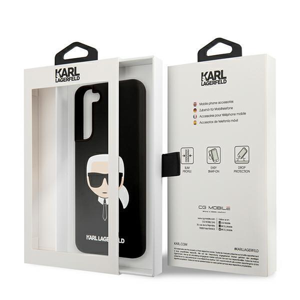 KARL LAGERFELD - Karl Lagerfeld Silicone Karl`s Head Skal Galaxy S22 Plus - Svart