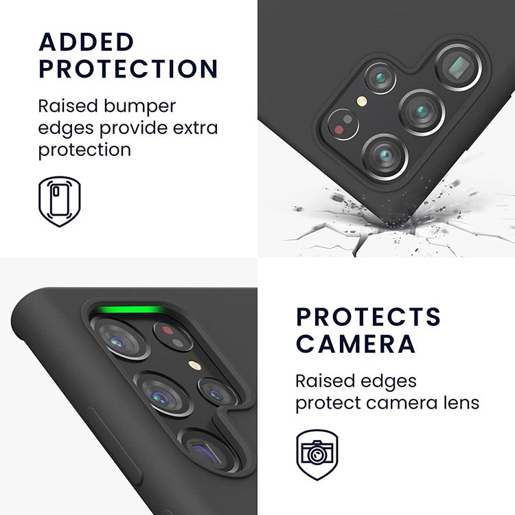 UTGÅTT - Soft TPU Gel Skal Galaxy S22 Ultra - Svart