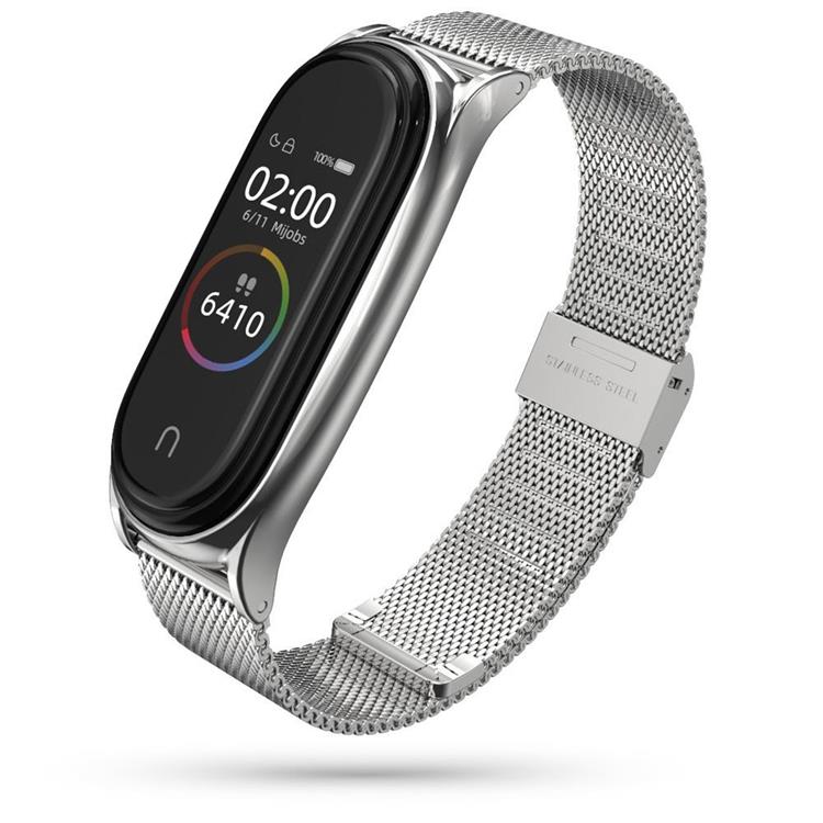 Tech-Protect - Tech-Protect Milaneseband Xiaomi Mi Smart Band 5/6/6 NFC Silver