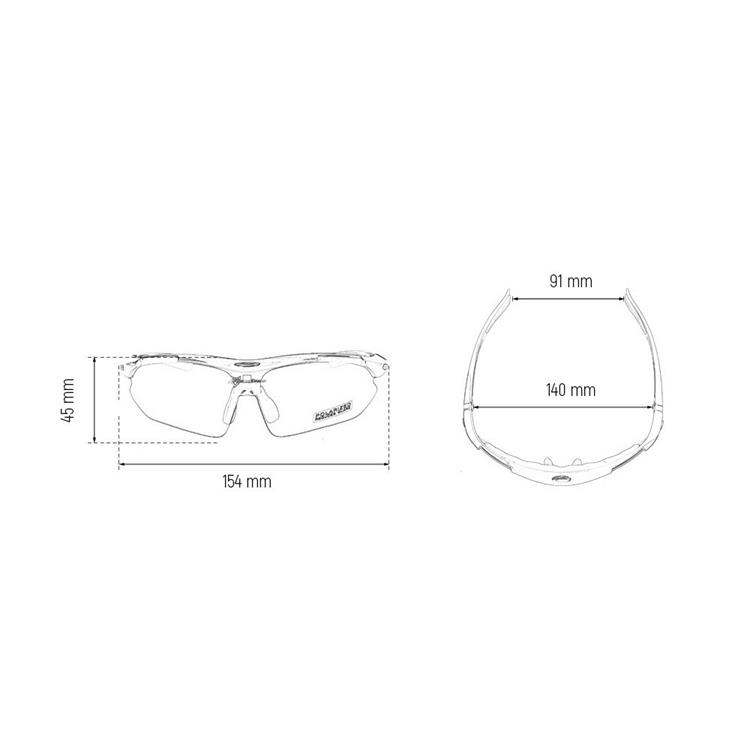 Wozinsky - Wozinsky Bike Solglasögon Polariserade Solglasögon + Lens Set