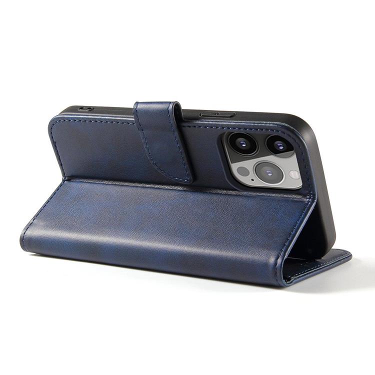 Ruhtel - Magnet Elegant Kickstand Fodral iPhone 12 / 12 Pro - Blå 