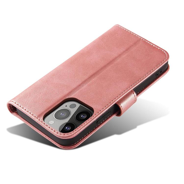 Ruhtel - Magnet Elegant Kickstand Fodral iPhone 13 - Rosa