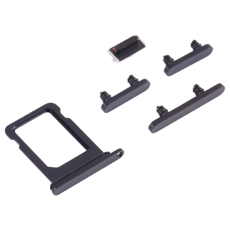 SpareParts - iPhone 13 Simkortshållare (Dual) + Sidoknappar - Svart