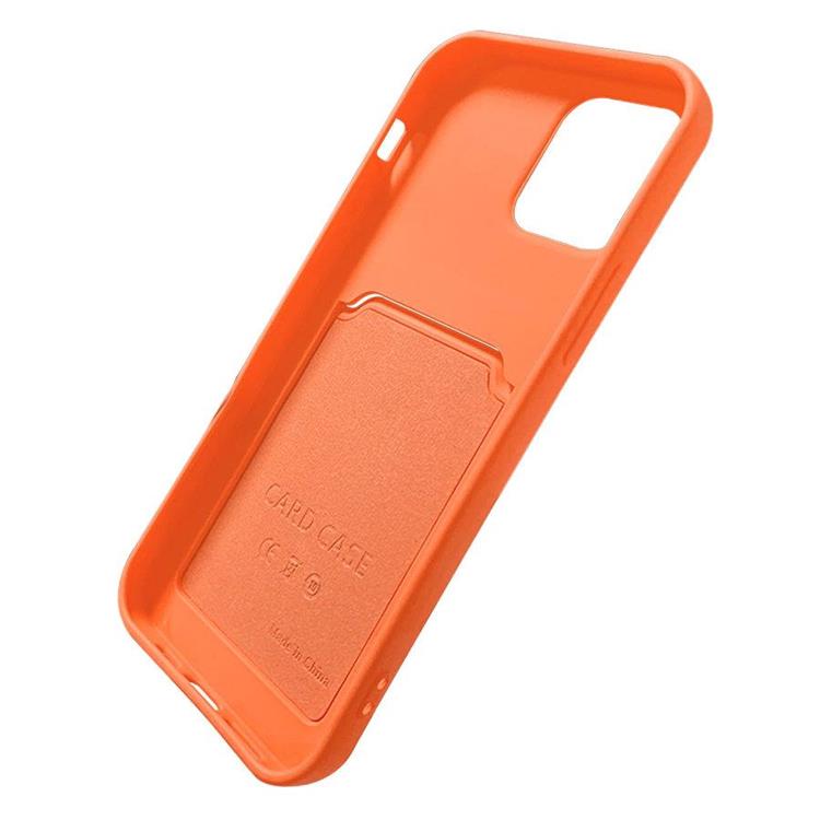 Ruhtel Silicone Korthållare Skal iPhone 13 Mini - Rosa 