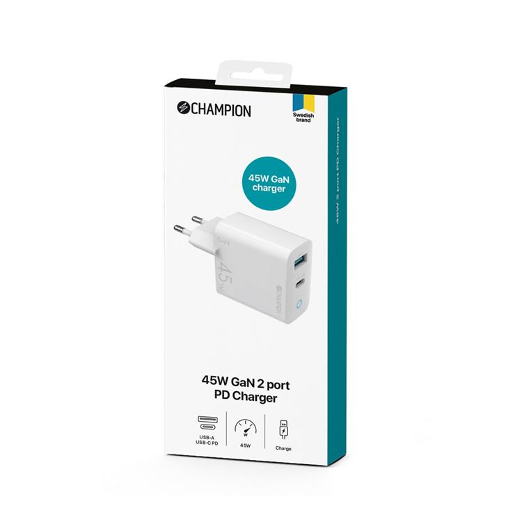 Champion - CHAMPION 45 W 2 port PD Charger