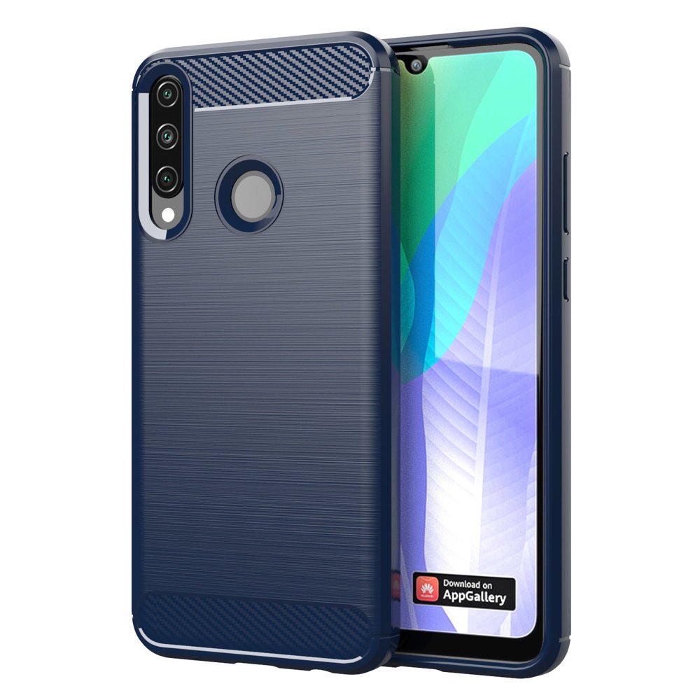 Hurtel - Carbon Flexible TPU skal till Huawei Y6p - Blå